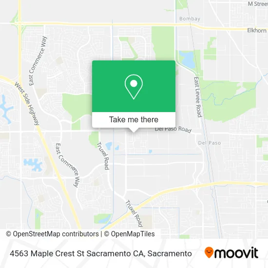 Mapa de 4563 Maple Crest St Sacramento CA