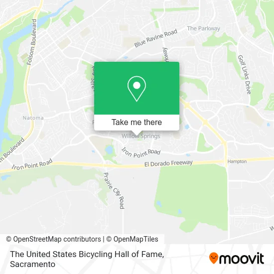 The United States Bicycling Hall of Fame map