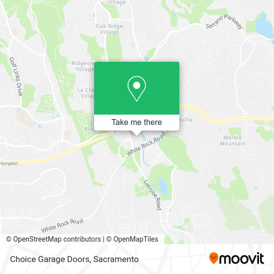 Mapa de Choice Garage Doors