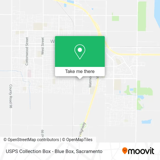 Mapa de USPS Collection Box - Blue Box