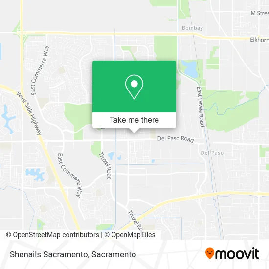 Mapa de Shenails Sacramento