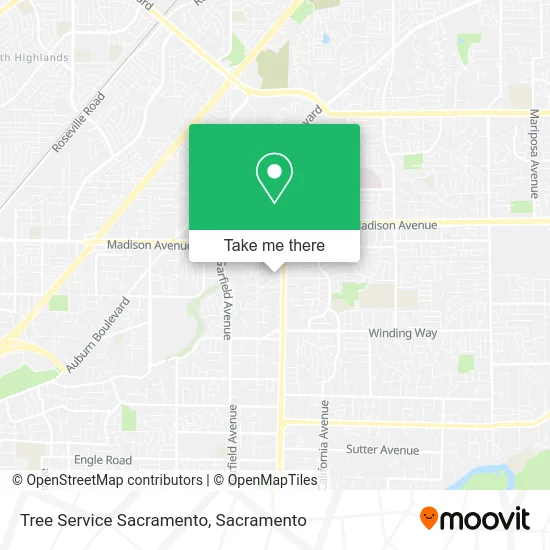 Mapa de Tree Service Sacramento