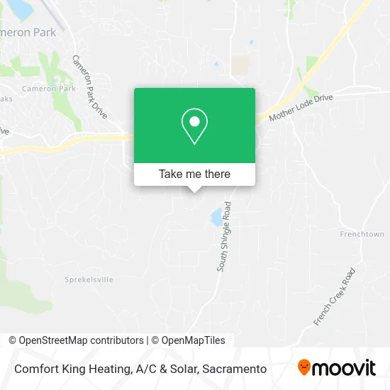Comfort King Heating, A / C & Solar map