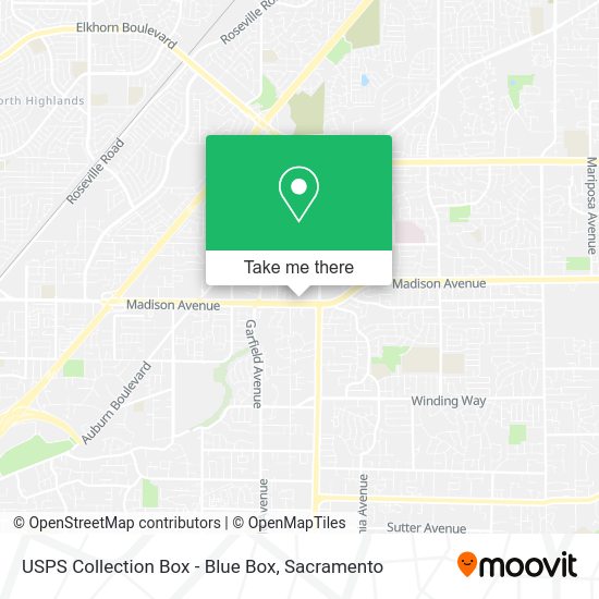 USPS Collection Box - Blue Box map
