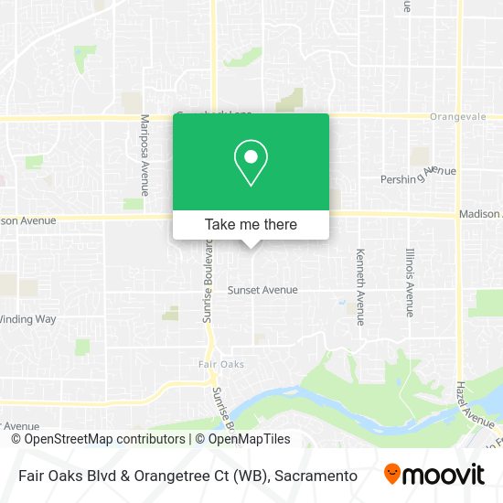 Fair Oaks Blvd & Orangetree Ct (WB) map