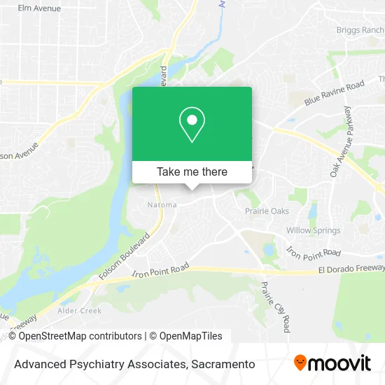 Mapa de Advanced Psychiatry Associates