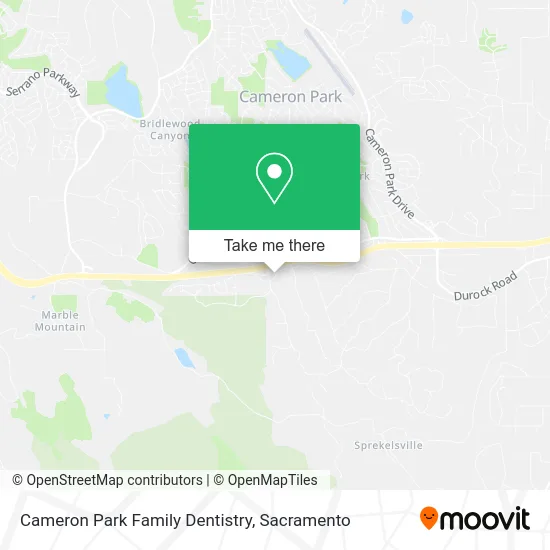 Cameron Park Family Dentistry map
