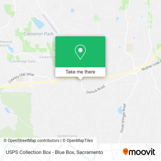 USPS Collection Box - Blue Box map
