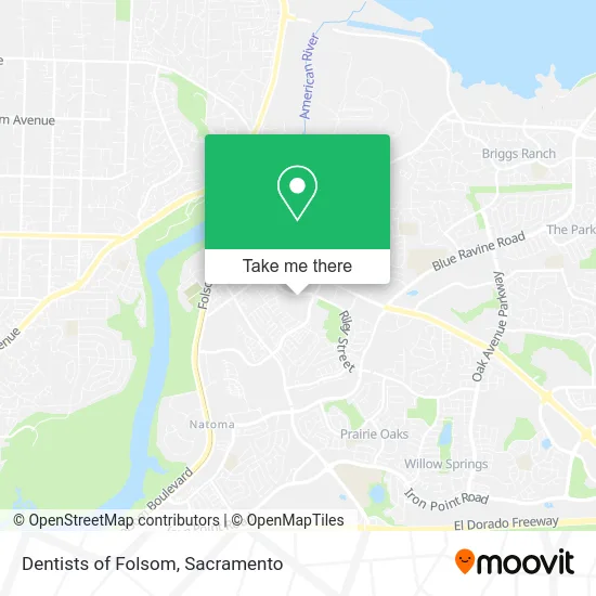Mapa de Dentists of Folsom