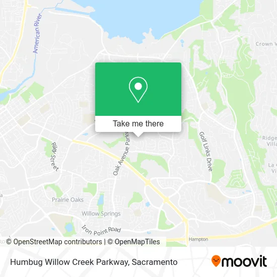 Humbug Willow Creek Parkway map