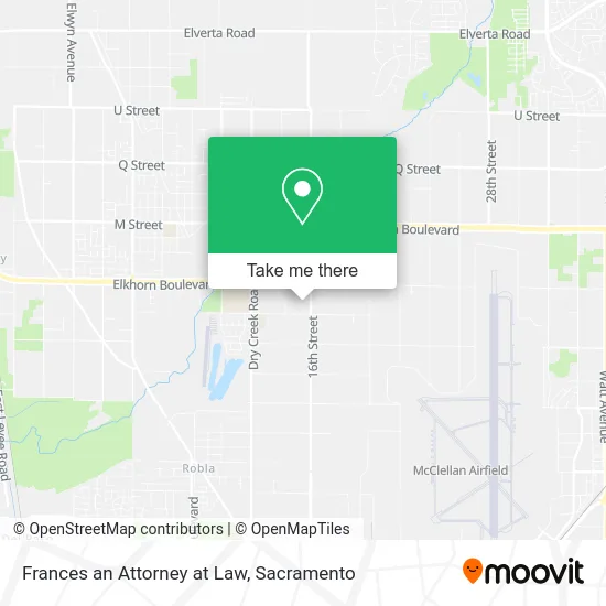 Frances an Attorney at Law map