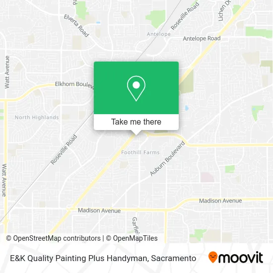 Mapa de E&K Quality Painting Plus Handyman