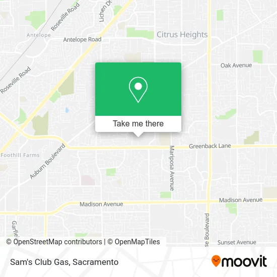 Mapa de Sam's Club Gas