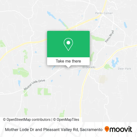 Mother Lode Dr and Pleasant Valley Rd map