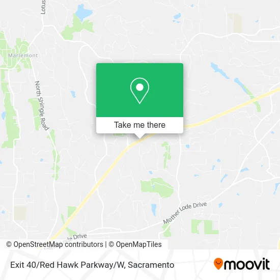 Mapa de Exit 40/Red Hawk Parkway/W