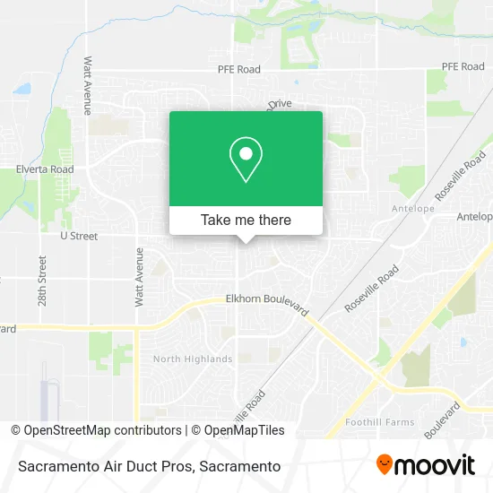 Mapa de Sacramento Air Duct Pros