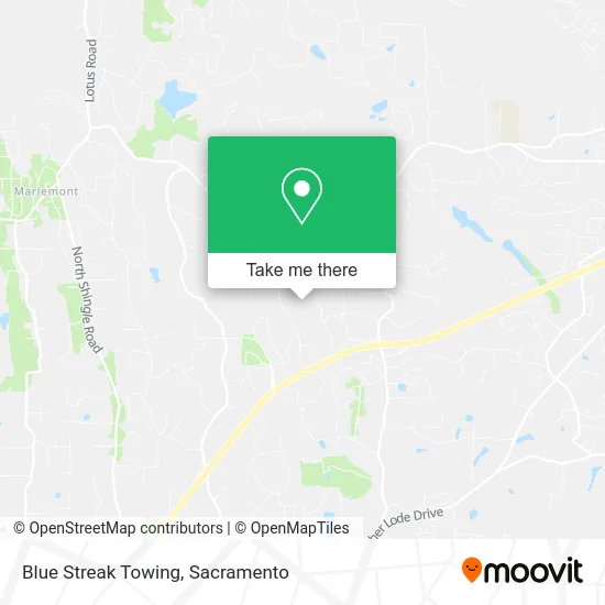Blue Streak Towing map