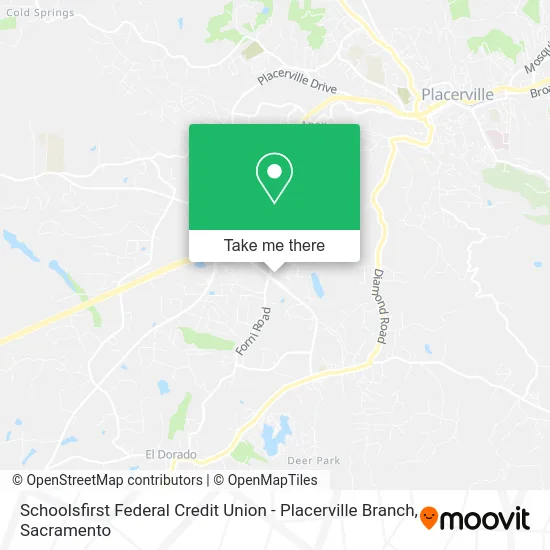 Mapa de Schoolsfirst Federal Credit Union - Placerville Branch
