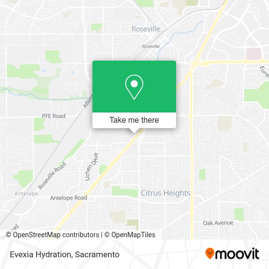 Evexia Hydration map