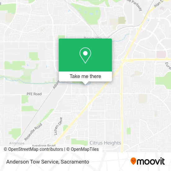 Mapa de Anderson Tow Service