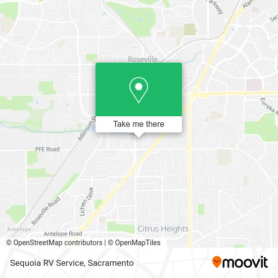 Sequoia RV Service map