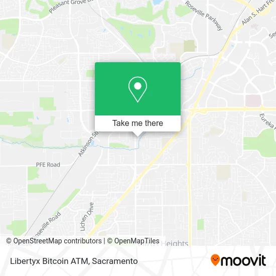 Mapa de Libertyx Bitcoin ATM