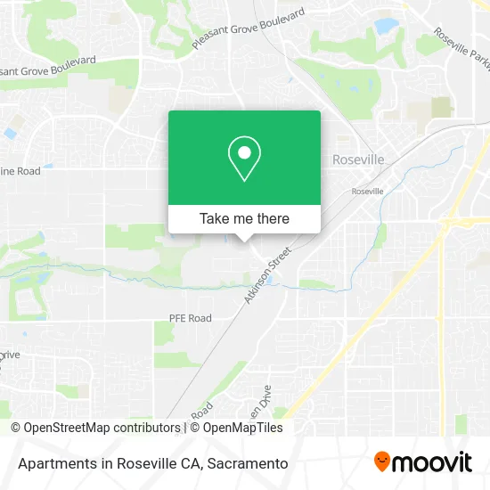 Apartments in Roseville CA map