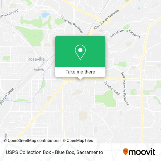 USPS Collection Box - Blue Box map