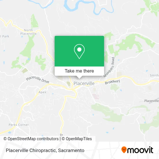 Placerville Chiropractic map