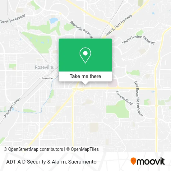 Mapa de ADT A D Security & Alarm