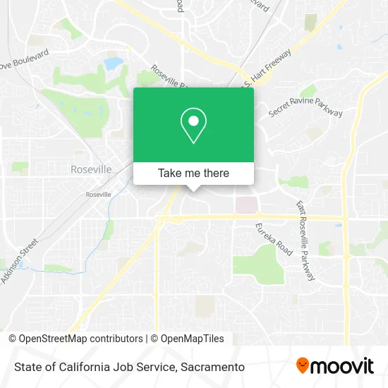 State of California Job Service map