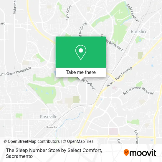 The Sleep Number Store by Select Comfort map