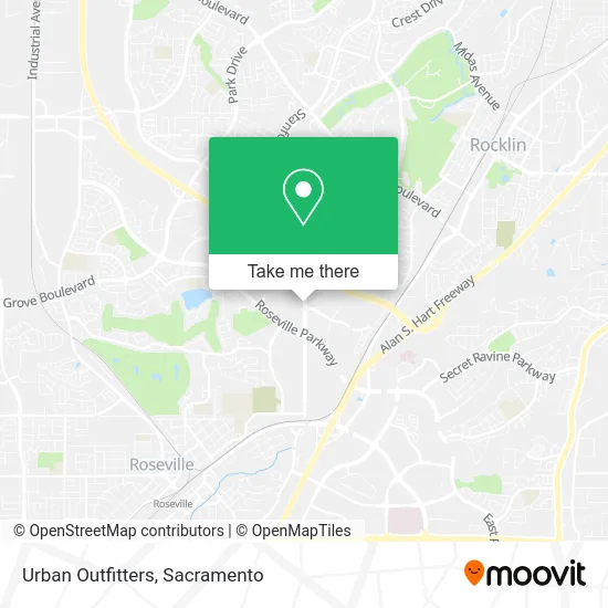 Urban Outfitters map