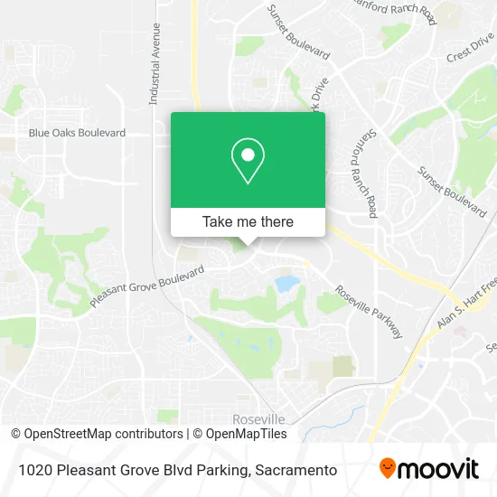 Mapa de 1020 Pleasant Grove Blvd Parking
