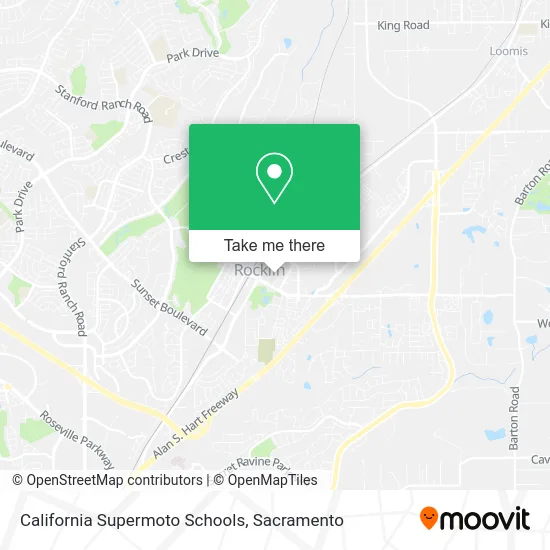 California Supermoto Schools map