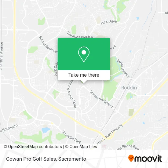 Mapa de Cowan Pro Golf Sales
