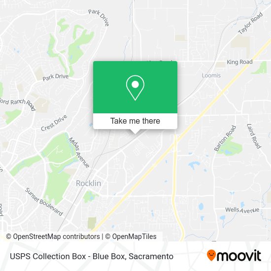 USPS Collection Box - Blue Box map
