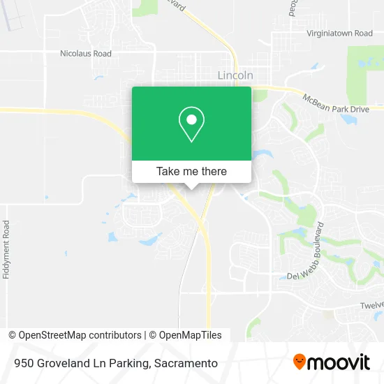 Mapa de 950 Groveland Ln Parking