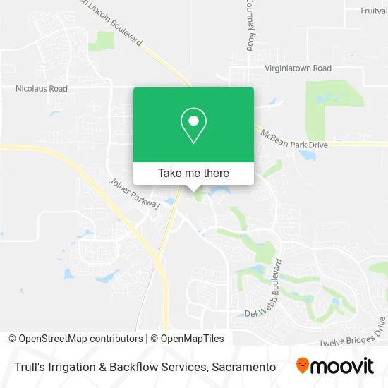 Mapa de Trull's Irrigation & Backflow Services