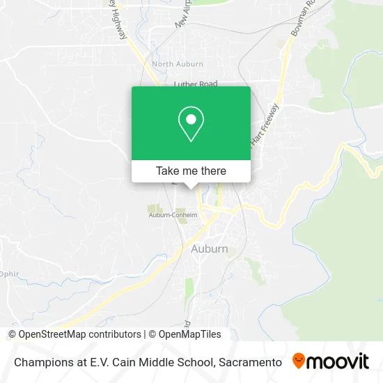 Mapa de Champions at E.V. Cain Middle School