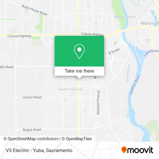 Mapa de V3 Electric - Yuba