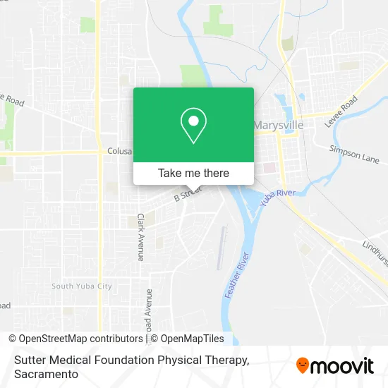 Mapa de Sutter Medical Foundation Physical Therapy