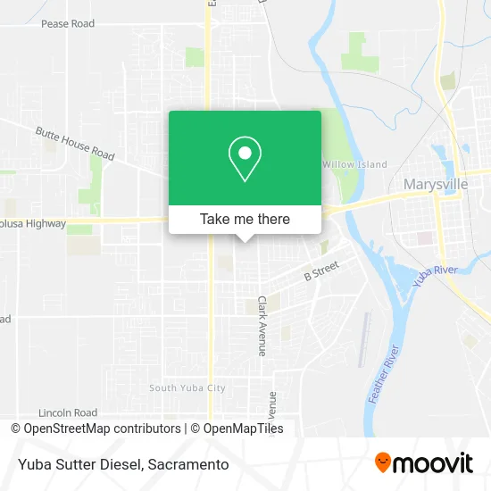 Mapa de Yuba Sutter Diesel