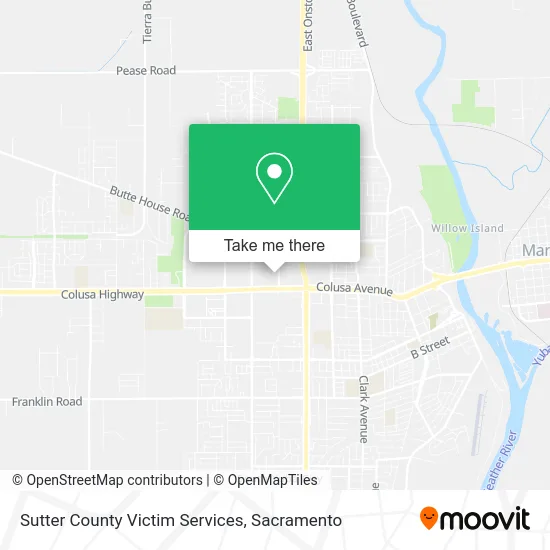 Mapa de Sutter County Victim Services
