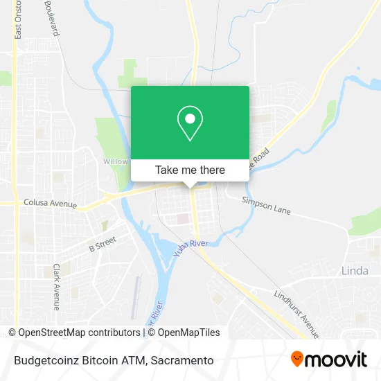Mapa de Budgetcoinz Bitcoin ATM