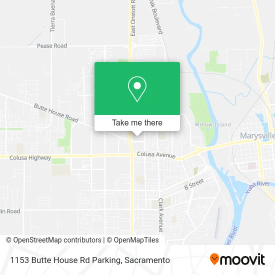 Mapa de 1153 Butte House Rd Parking