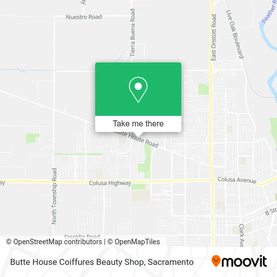 Mapa de Butte House Coiffures Beauty Shop