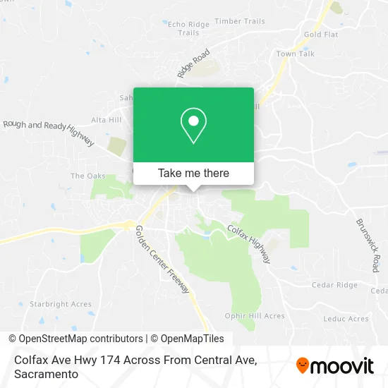 Mapa de Colfax Ave Hwy 174 Across From Central Ave