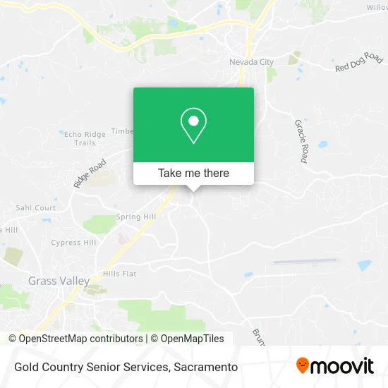 Gold Country Senior Services map