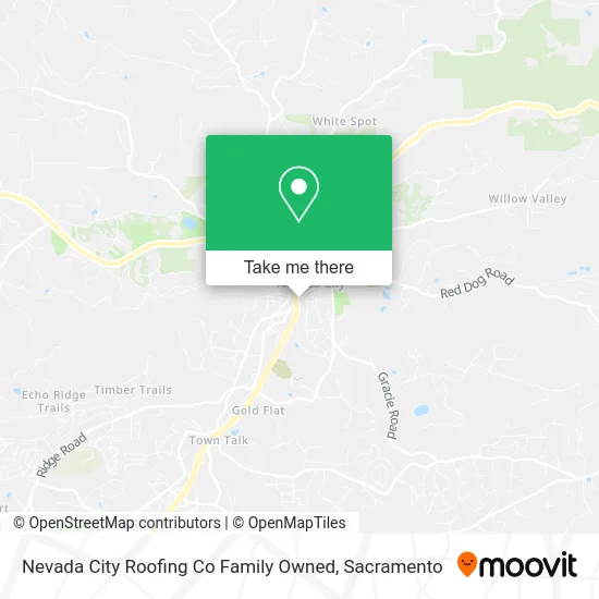 Mapa de Nevada City Roofing Co Family Owned